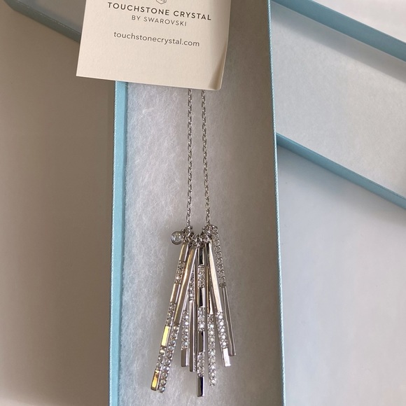 Touchstone Crystal By Swarovski Sparkling Sticks Necklace - Picture 3 of 10